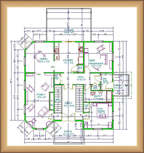 Ground or First Floor Plan