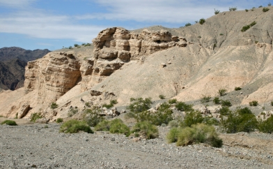 Desert wash and bluffs