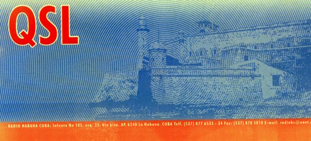 QSL from Radio Havana in Cuba