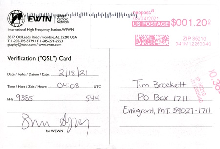 QSL from EWTN