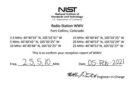 WWV in Fort Collins, Colorado