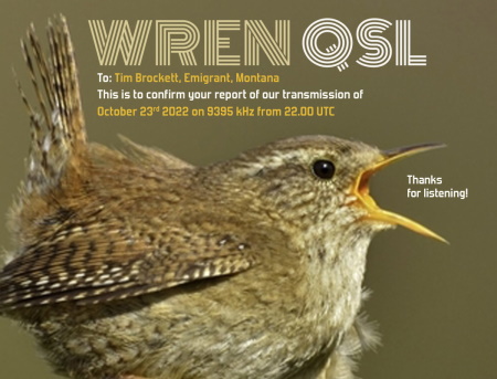 QSL WREN on October 23, 2022