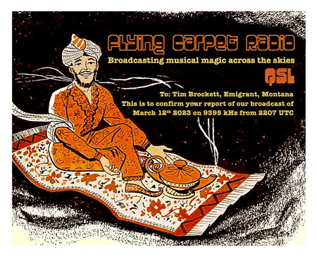 QSL from Flying Carpet Radio