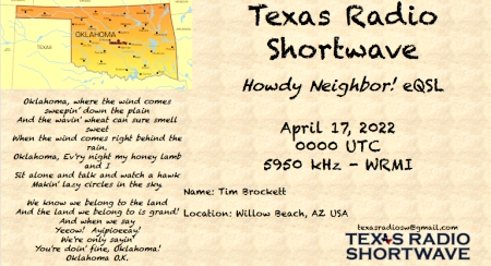 QSL from Texas Shortwave