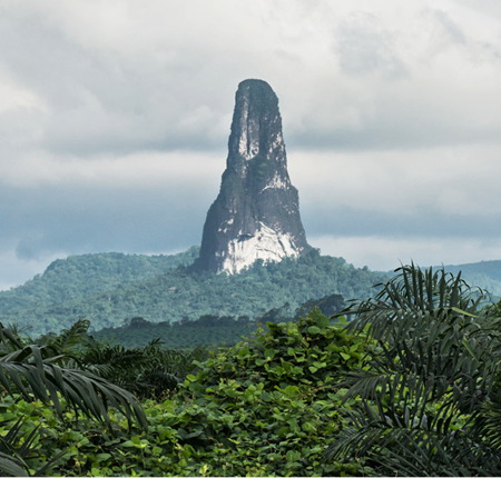 Volcanic Dike in Sao Tome in Africa