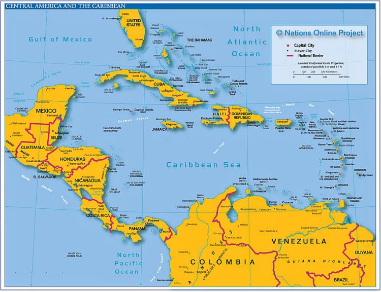 Central America Map
