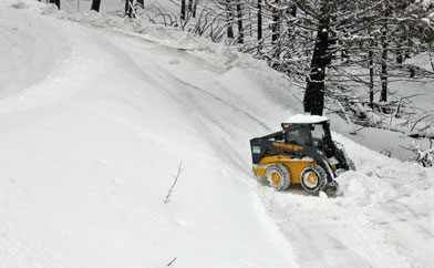 Skid Steer Snow Clearing