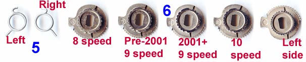 Finger Shift Springs and Ergo Index Gears