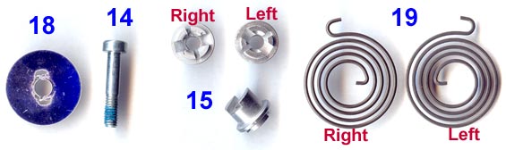 Pivot fixing bolt, Coil Spring Bushing, Pivot Washer and Coil Springs
