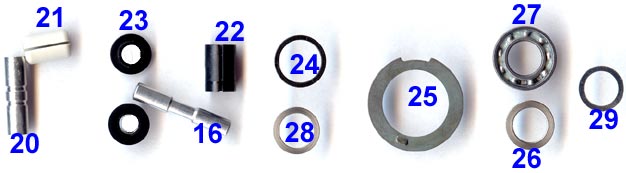 Brake Lever parts, Washers and Bearings